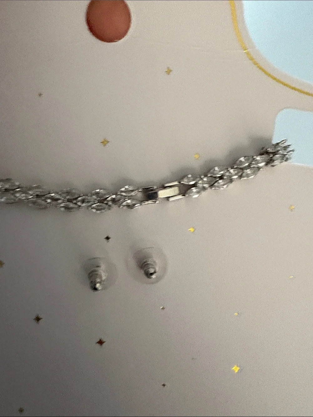 EYECANDY Silver Braided Necklace & Earrings Set